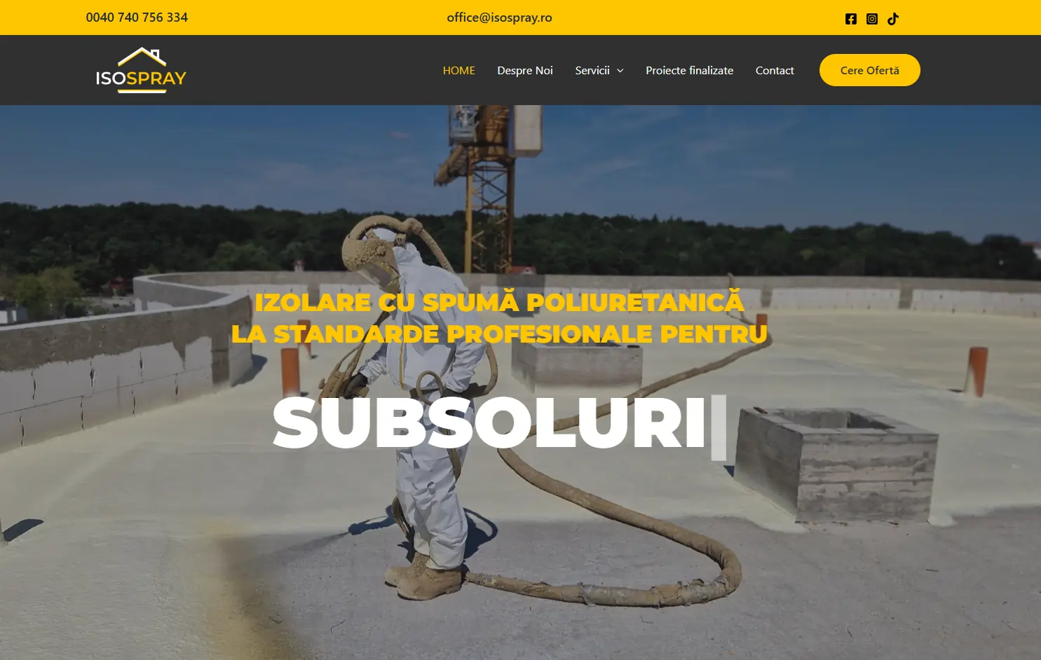Landing page campanii